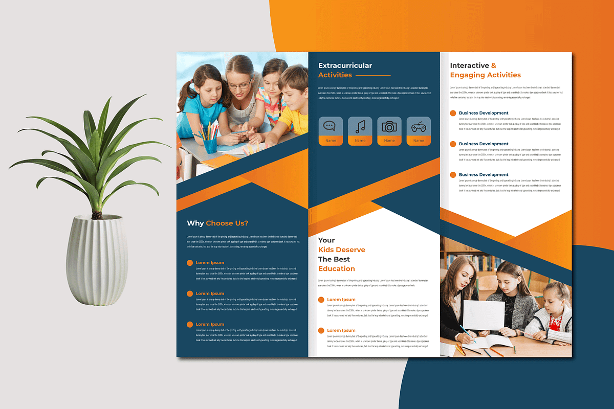 School Admission Tri-Fold Brochure, a Brochure Template by taieefbakshi (Photo 3 of 3)