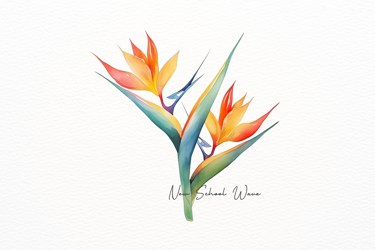 Exotic Watercolor Bird of Paradise, a Decorative Illustration by New-School-Wave (Photo 4 of 5)