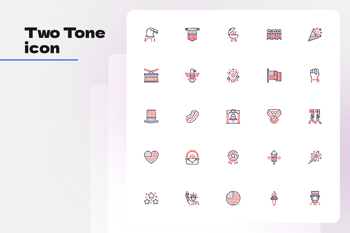 American independence Icons Set, an Icon by Yasa Design Studio (Photo 3 of 4)