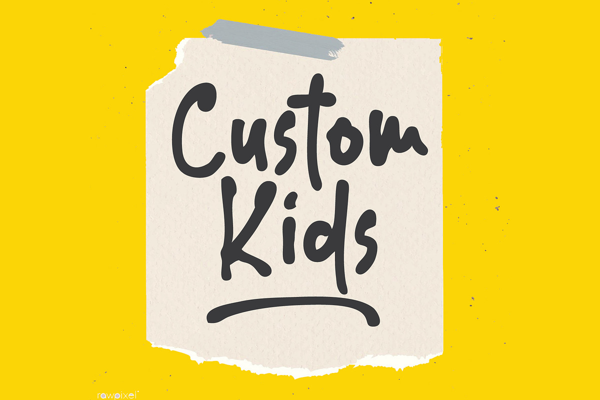 Custom Kids, a Font by Atj.std (Photo 1 of 5)
