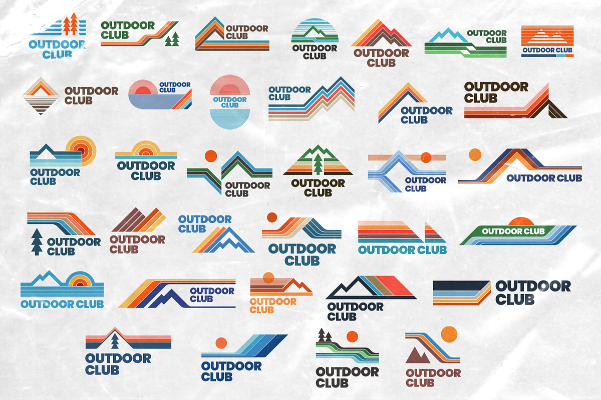 Retro Outdoor Logos, a Graphic by Firowerk (Photo 5 of 5)