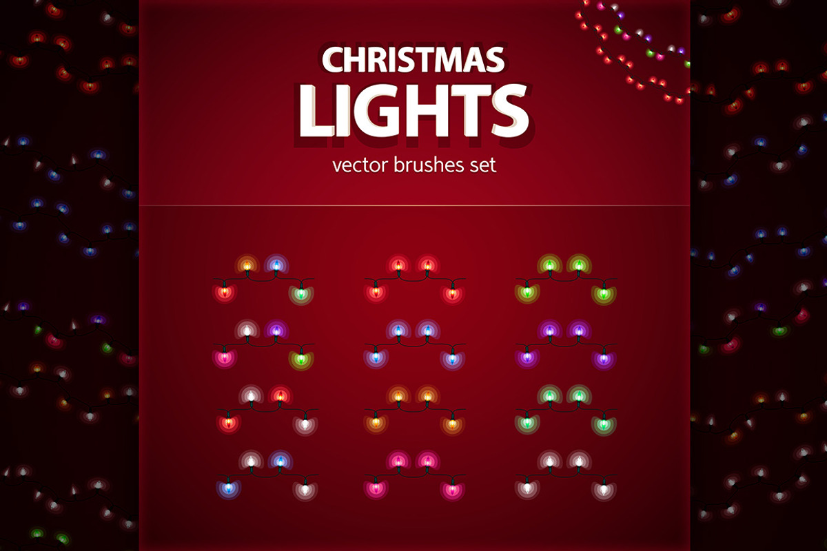 Christmas Lights Decorations Set, a Decorative Illustration by Voysla's Shop (Photo 10 of 12)