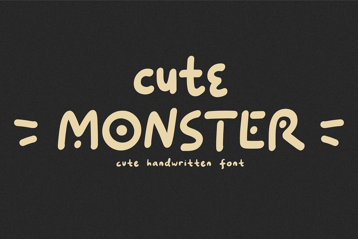 Cute Monster - Cute Handwritten Font, a Handwritten Font by Iniistudio (Photo 1 of 7)