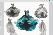 1000+ DRESS PROCREATE STAMPS, a Brush Add-On by BeeRubby (Thumbnail 3 of 9)