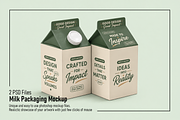Milk Packaging Mockup, a Packaging Mockup by Custom.scene (Thumbnail 1 of 3)