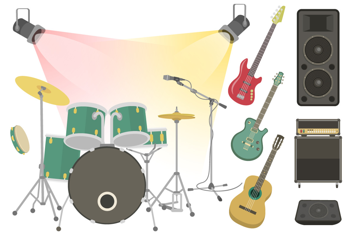 Rock Concert Stage Sound Equipment, an Illustration by Vectorikart (Photo 2 of 2)