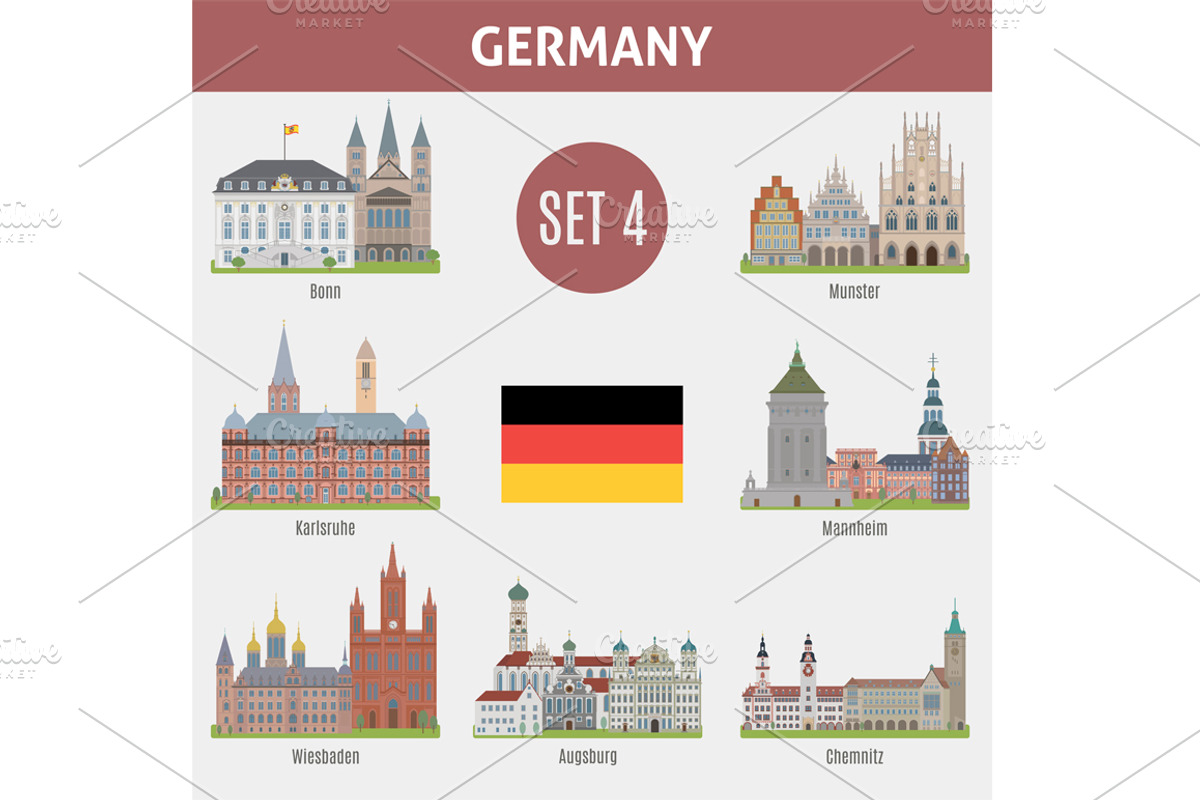 Famous Places cities in Germany, a Graphic by Stoker-13