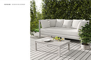 Outdoor Scene Sofa & Pillows Mockup, a Product Mockup by creatsy2 (Thumbnail 2 of 7)
