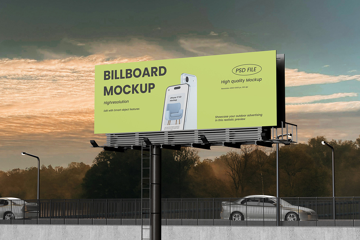Outdoor Billboard Mockup, a Product Mockup by Graphicbars (Photo 4 of 6)