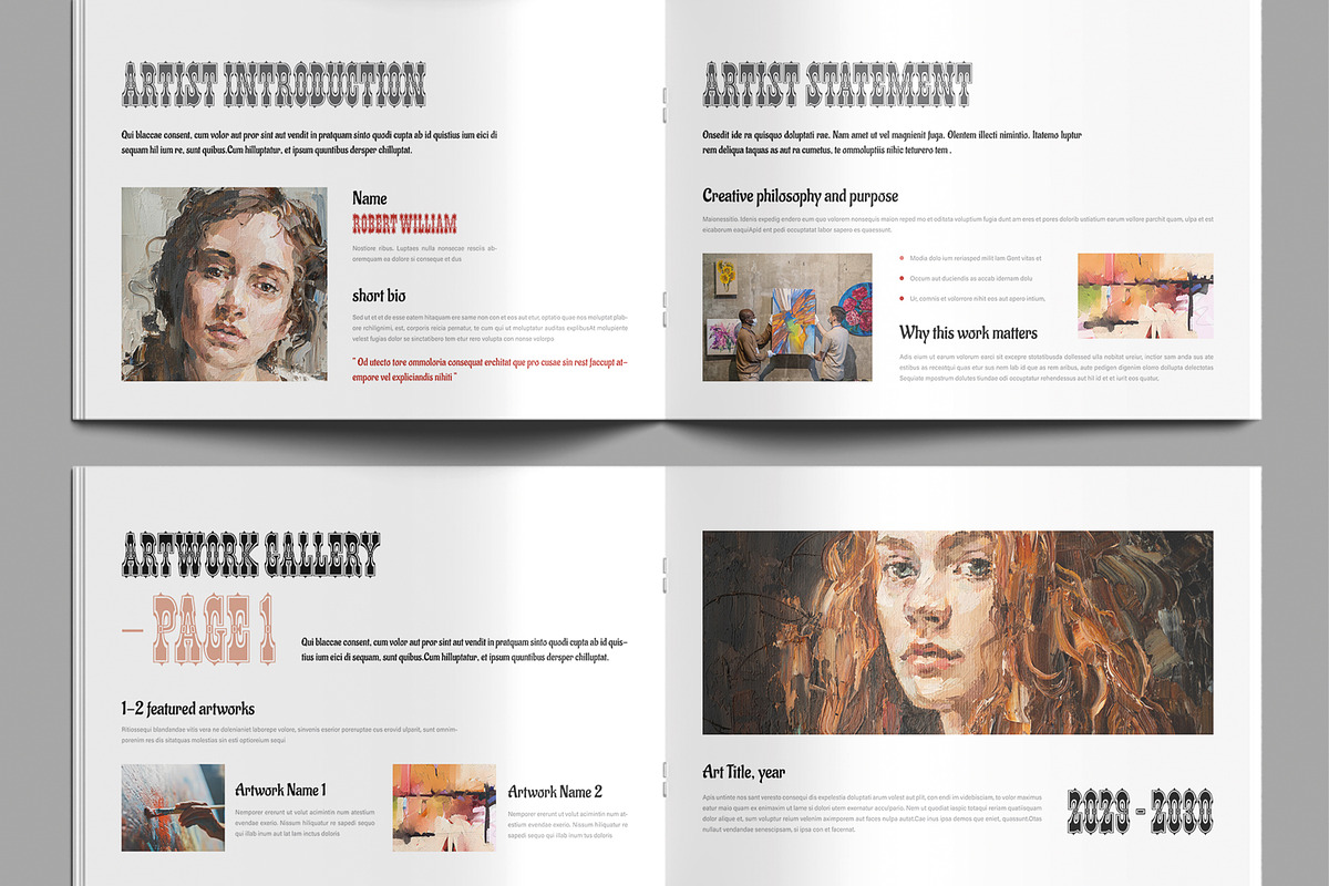 Minimal Art Gallery Brochure Design preview 4