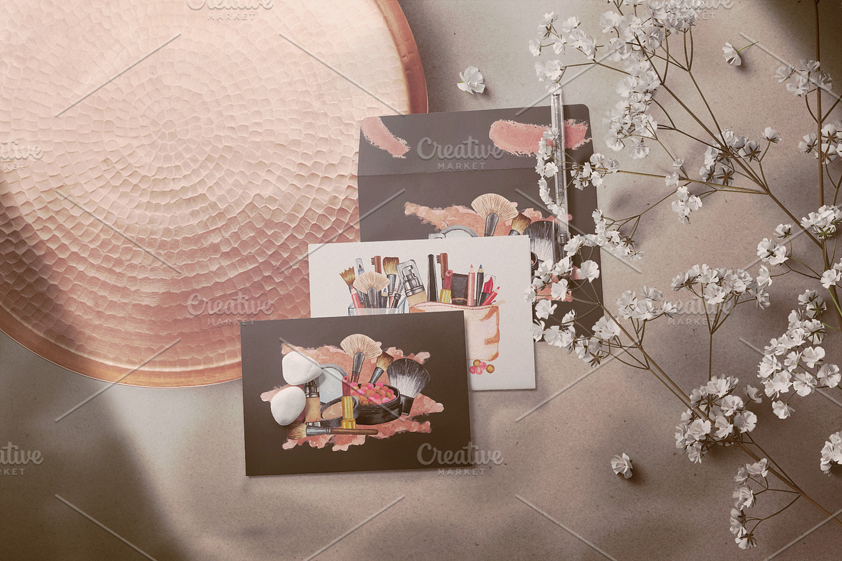 Make Up Watercolor Set, an Object Illustration by BarvArt (Photo 2 of 13)