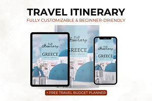 Digital Travel Itinerary for Canva