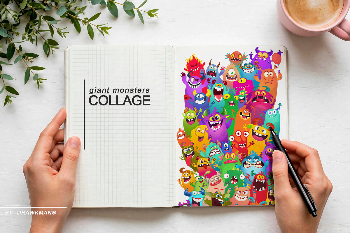 Monster Pack - 135 Cute Monsters, a Decorative Illustration by D R A W K M A N (Photo 12 of 30)