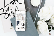 Styled Stock iPhone Mockup PNG, an iPhone Mockup by Girl Boss Stock (Thumbnail 1 of 2)
