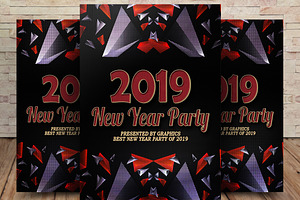 2019 New Year Party Flyer, a Flyer Template by graphicforest