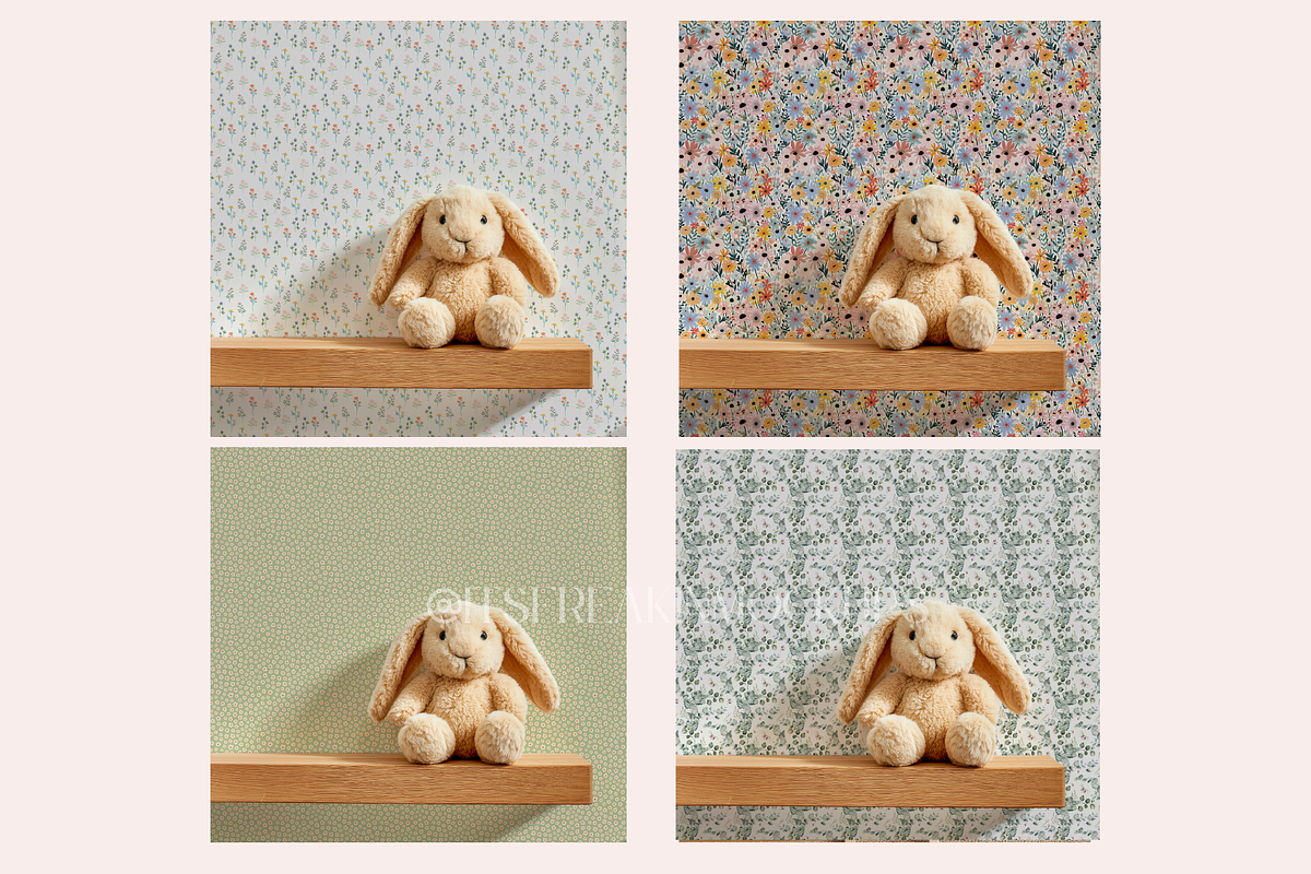 6 Kid Room Wallpaper Mockups, a Household Mockup by ItsFreakinMockups (Photo 5 of 7)