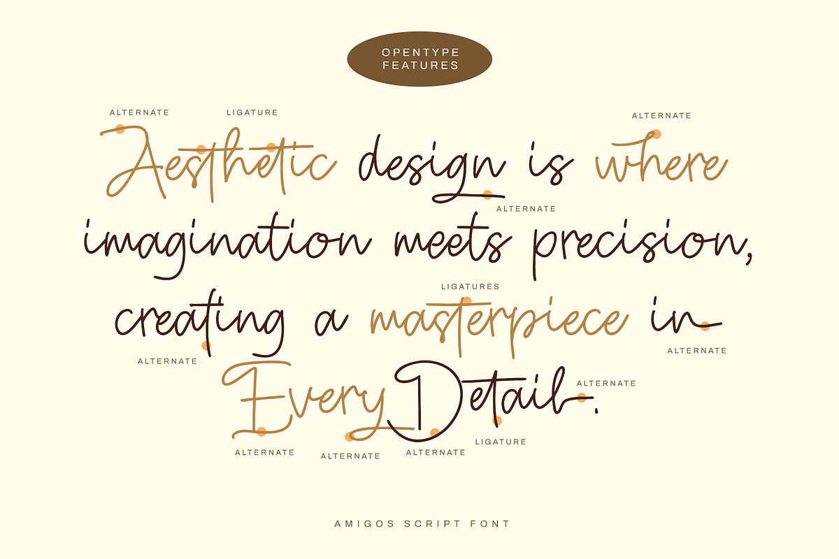 Amigos Line | Handwritten Font, a Handwritten Font by Jolicia Type (Photo 7 of 10)