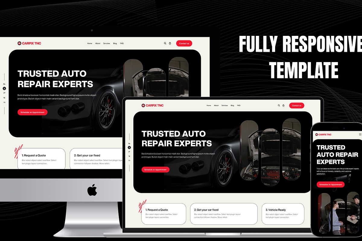 CARFIX, Premium Automotive Template, a HTML Template by TNCFlow (Photo 2 of 5)