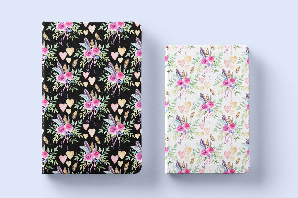 Watercolor heart cliparts & patterns, an Object Graphic by Naty Art (Photo 22 of 24)