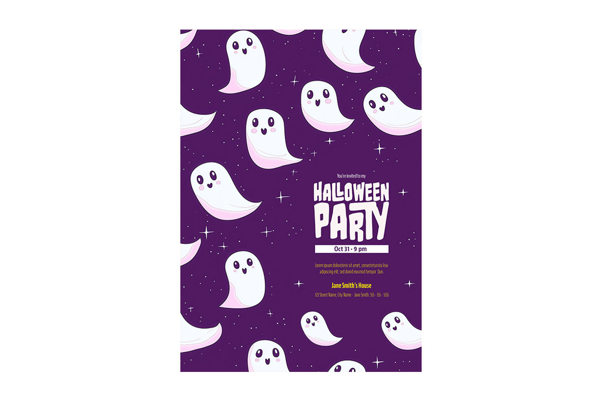 Colorful Halloween Invitation Set, a Templates & Theme by McLittle Stock (Photo 2 of 5)