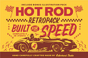 Hotrod Retropack Retro Font Pack, a Sans Serif Font by Letterhend Studio (Thumbnail 1 of 10)