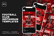 Football Club Instagram Templates, a Social Media Template by Bornx Design (Thumbnail 1 of 7)