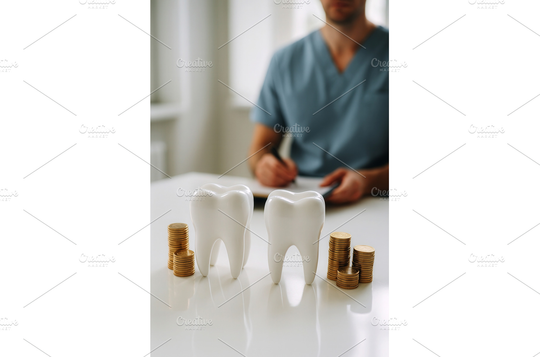 Dental professional with tooth, a Business Photo by Sergey Kotenev