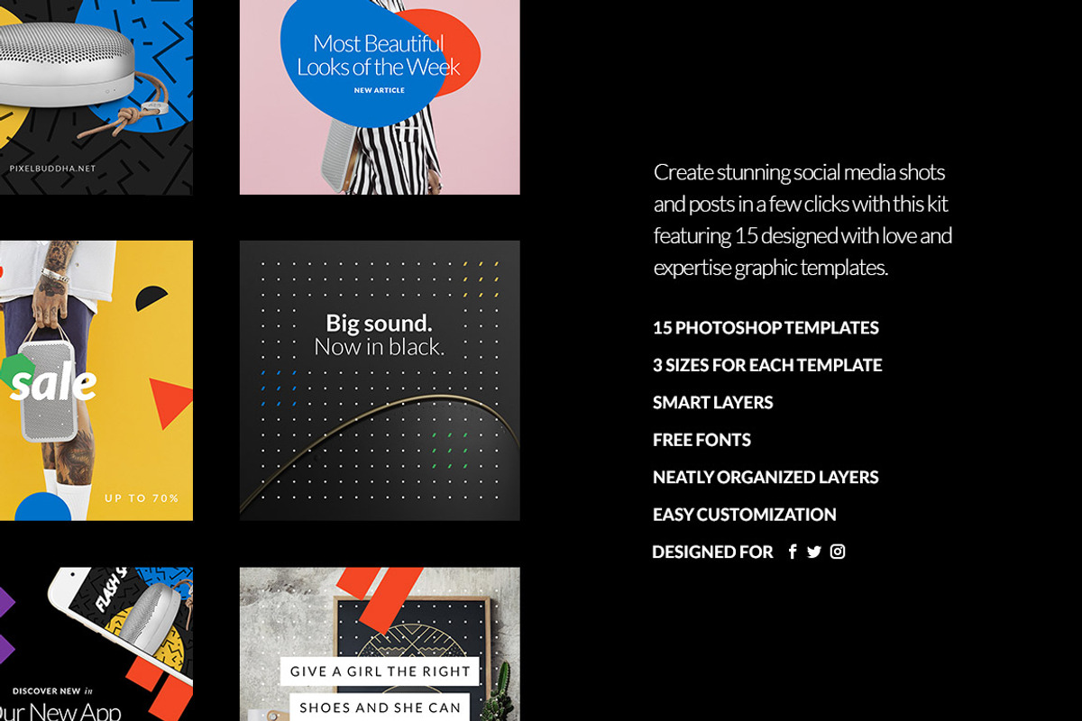 Social Media Booster Kit 2, a Social Media Template by pixelbuddha.net (Photo 2 of 8)