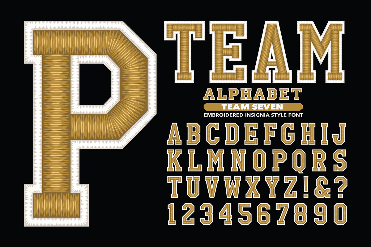 Embroidered Sports Vector Alphabet, an Object Graphic by Mysterylab Designs (Photo 13 of 16)