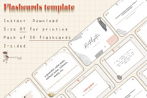 Vintage Flashcard Template