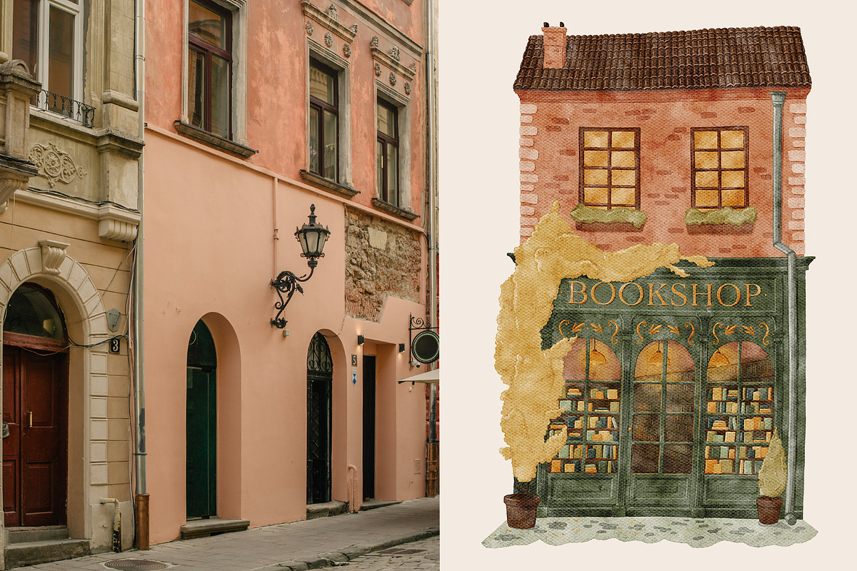 Bookshop | hand drawn illustration, an Object Illustration by OkPen (Photo 4 of 6)