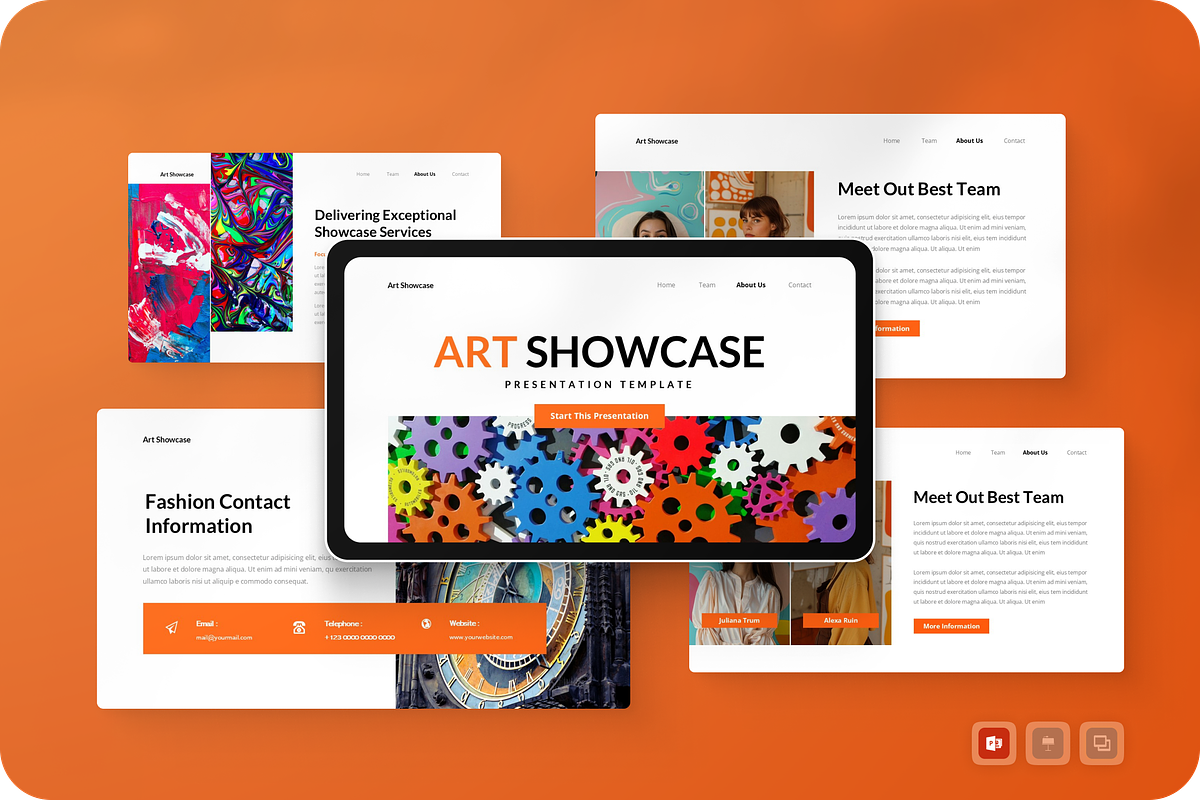 Modern Art Showcase Powerpoint, a Presentation Template by Annora Studio (Photo 1 of 5)