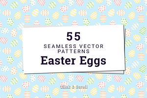 55 Easter Eggs Vector Patterns