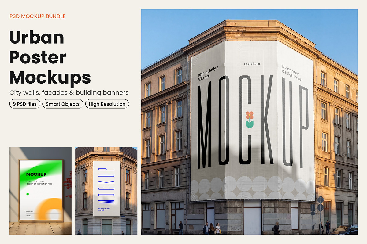 Urban Poster & Facade Mockups, an Advertising Mockup by dpi (Photo 1 of 11)