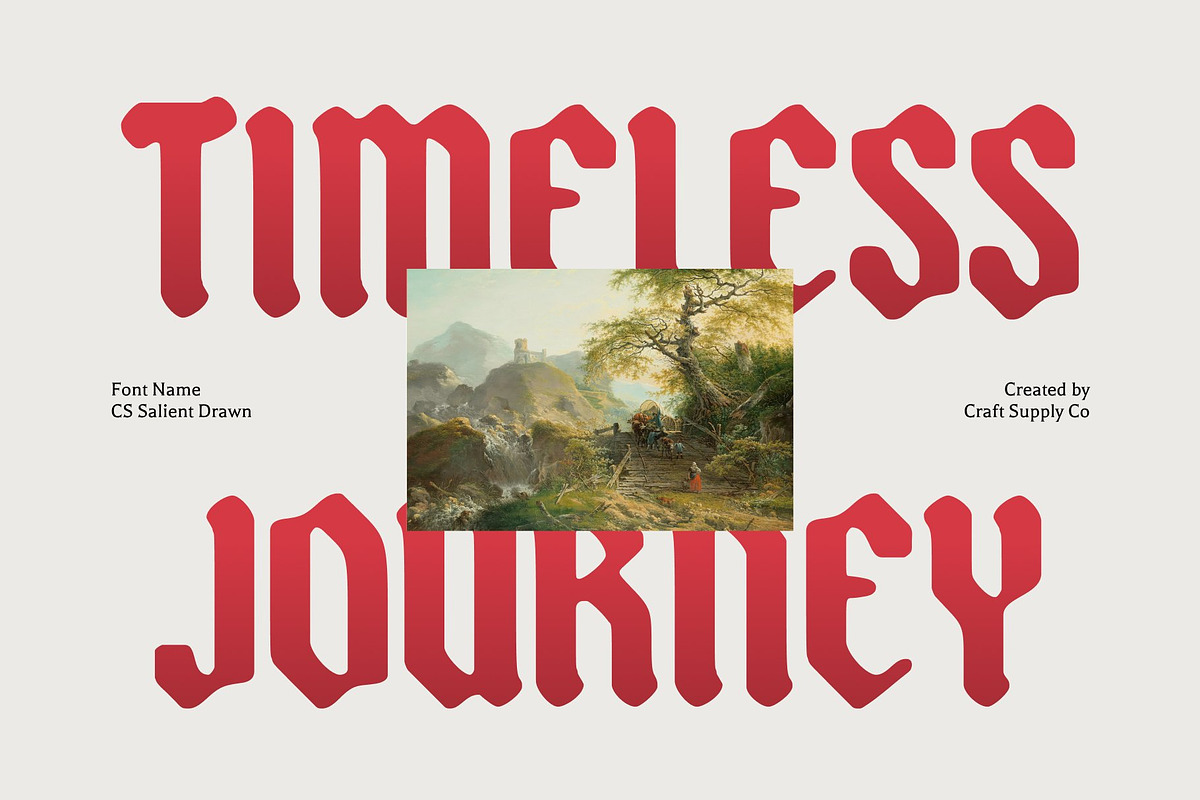 CS Salient Drawn, a Blackletter Font by Craft Supply Co. (Photo 7 of 8)