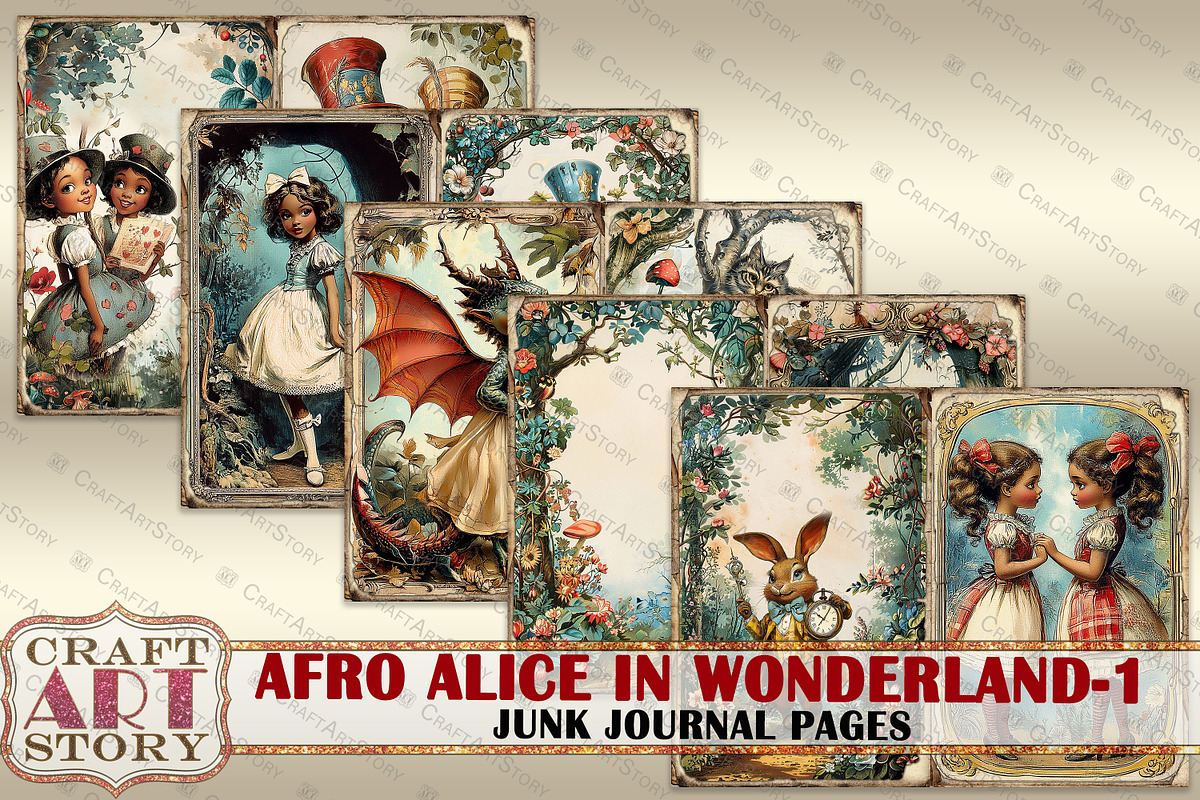 Afro Alice in Wonderland-1, a Person Illustration by CraftArtStory (Photo 4 of 5)