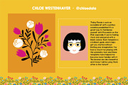 Folksy Florals Drawing Templates, an Illustration by On the Mark Designs (Thumbnail 14 of 15)