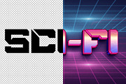 Sci-fi 3D editable text effect, a Layer Style Add-On by Hello Muh (Thumbnail 2 of 2)