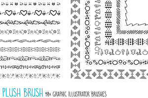 Plush Brush - 40 Graphic AI Brushes