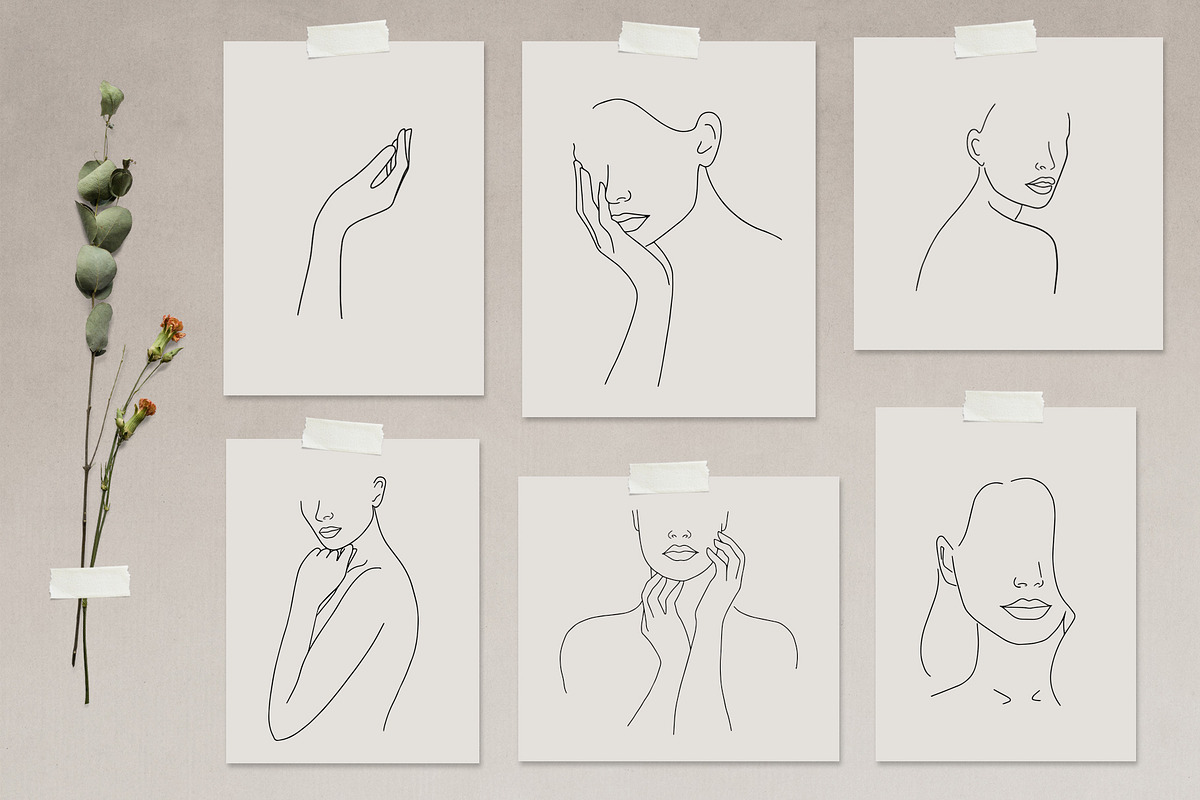 Woman Line Art Collection, a Person Illustration by mejorana (Photo 5 of 10)