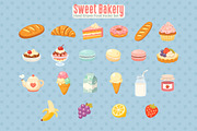 Sweet Bakery – Food Vector Set, a Food Illustration by moja doodle (Thumbnail 2 of 4)