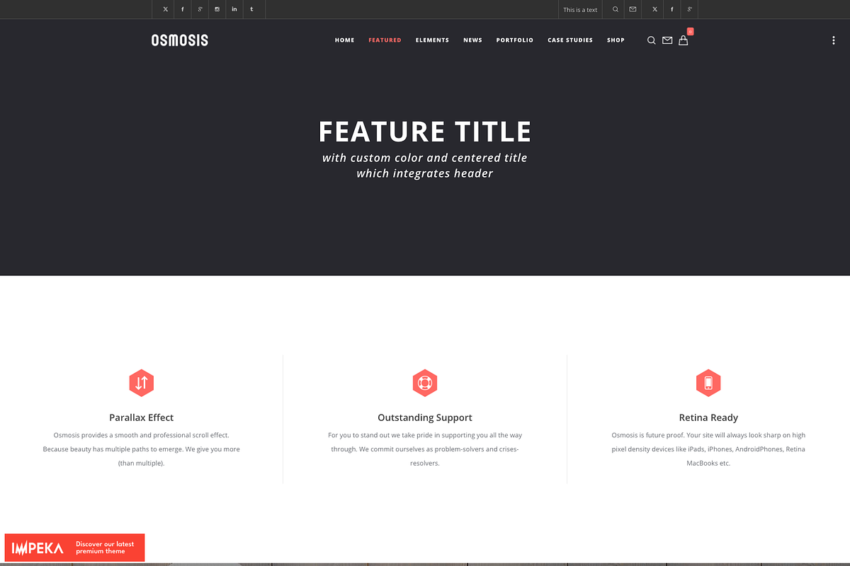 Multi-Purpose WordPress Theme, a WordPress Template by UInstrument (Photo 6 of 10)
