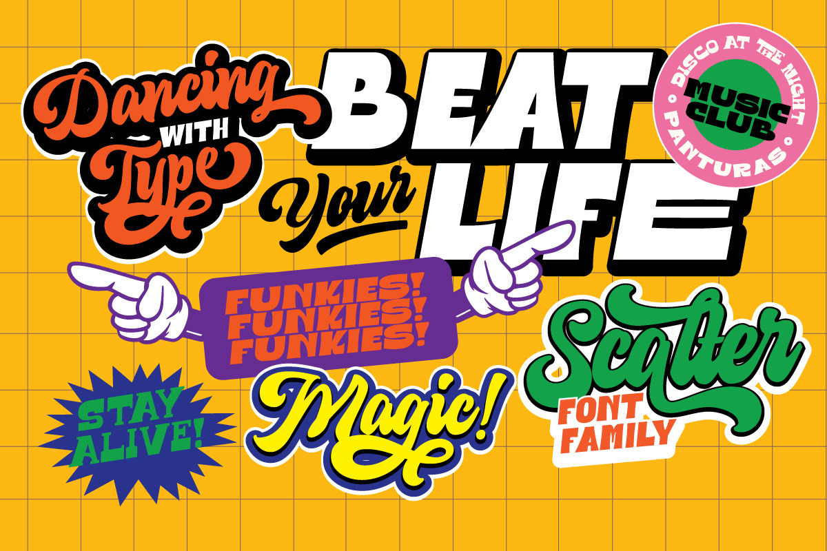 SCALTER - Font Pack Family 75% OFF, a Sans Serif Font by Dirtyline Studio (Photo 6 of 15)