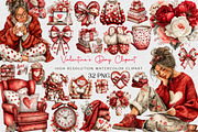 Valentine's Day Clipart Bundle, an Illustration by DreamCafeArt (Thumbnail 1 of 6)