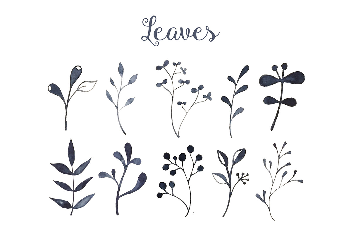 Watercolor Elements Bundle, a Texture Illustration by studio m (Photo 2 of 9)