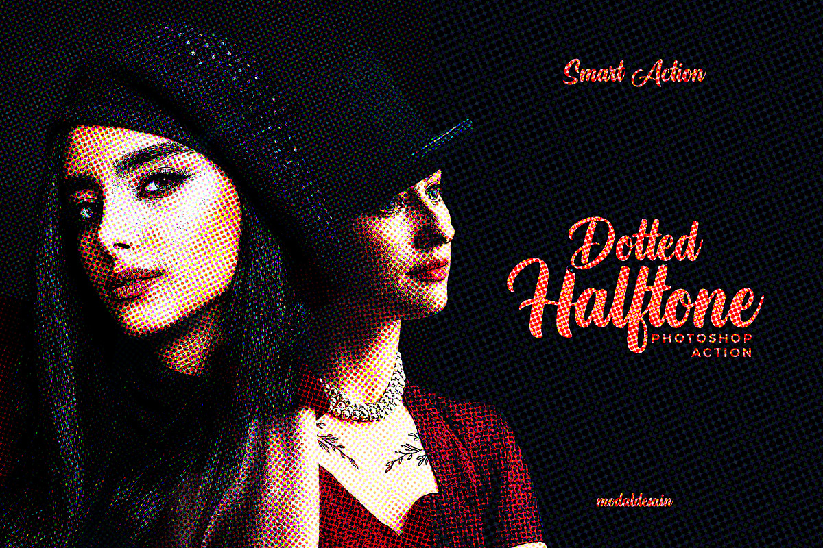 Photoshop Action - Dotted Halftone, an Action Add-On by Modaldesain (Photo 1 of 4)