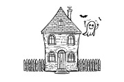 Haunted House & Pumpkin Art, an Illustration by musafir_fashion (Thumbnail 13 of 16)