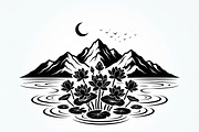 60 Lotus Mountain Harmony Silhouette, an Empty State Illustration by Amazin_art (Thumbnail 30 of 31)