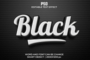 Black 3d Editable Psd Text Effect, a Layer Style Add-On by bdrobin (Thumbnail 1 of 2)