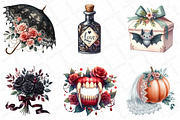 Halloween Wedding Invitation Clipart, an Illustration by DreamPrint404 (Thumbnail 6 of 6)